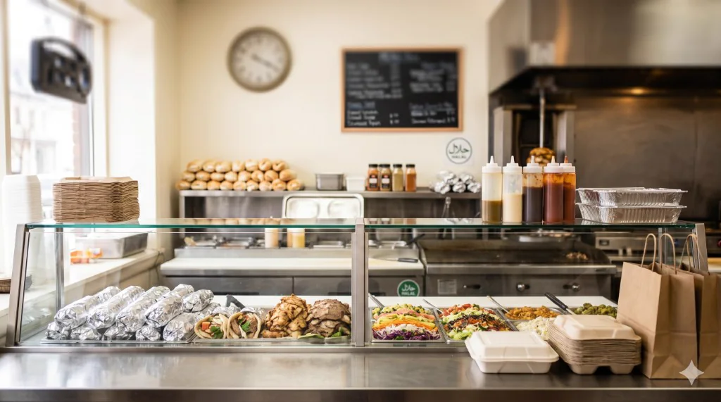 Fresh groceries and international products at Al Balad Deli