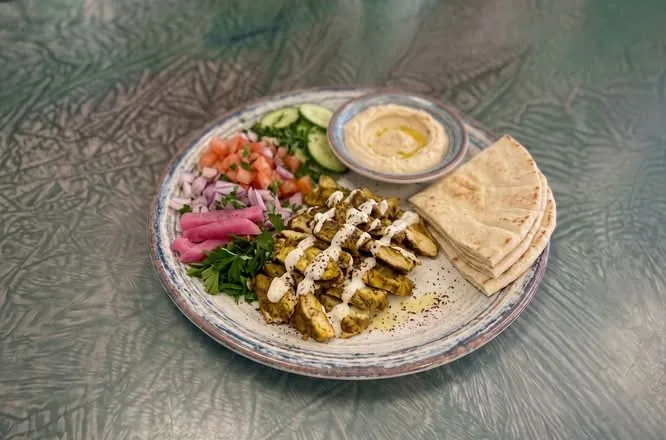 Plate of Arabic Shawarma